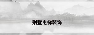 别墅电梯装饰