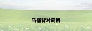 马桶背对厨房