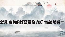 买空调,选美的好还是格力好?谁能够说一下?