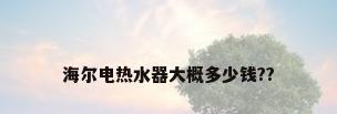 海尔电热水器大概多少钱??