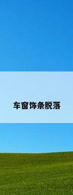 车窗饰条脱落