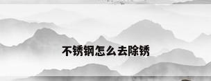 不锈钢怎么去除锈