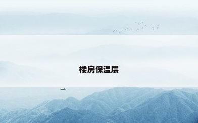 楼房保温层