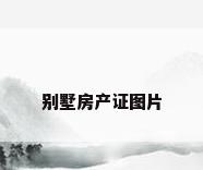 别墅房产证图片