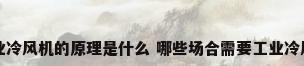 工业冷风机的原理是什么 哪些场合需要工业冷风机