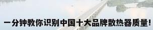一分钟教你识别中国十大品牌散热器质量!