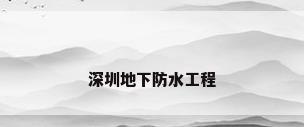 深圳地下防水工程