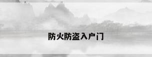 防火防盗入户门