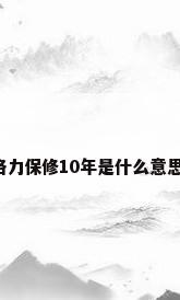 格力保修10年是什么意思?
