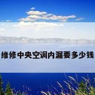 维修中央空调内漏要多少钱