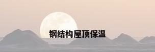 钢结构屋顶保温