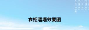 衣柜隔墙效果图