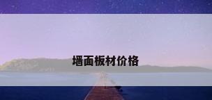 墙面板材价格