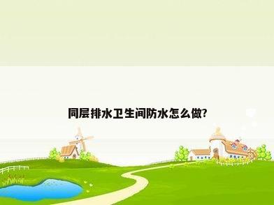同层排水卫生间防水怎么做?