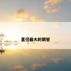 直径最大的钢管