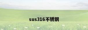 sus316不锈钢
