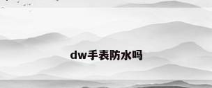 dw手表防水吗