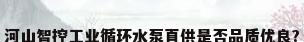 河山智控工业循环水泵直供是否品质优良?