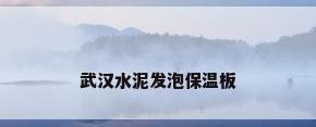 武汉水泥发泡保温板