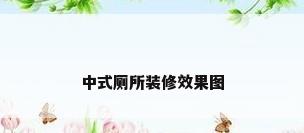中式厕所装修效果图