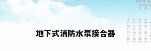 地下式消防水泵接合器