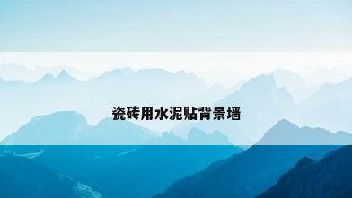 瓷砖用水泥贴背景墙