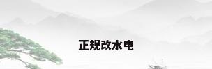 正规改水电