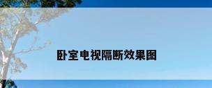 卧室电视隔断效果图