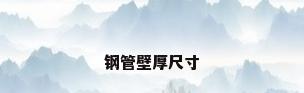 钢管壁厚尺寸