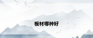 板材哪种好