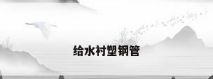 给水衬塑钢管