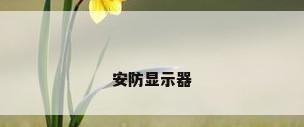安防显示器