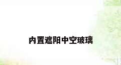 内置遮阳中空玻璃