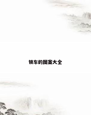 锁车的图案大全