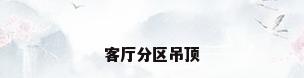 客厅分区吊顶
