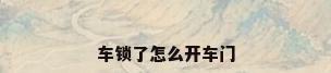 车锁了怎么开车门