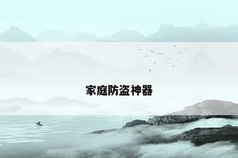家庭防盗神器