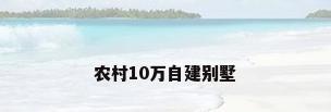 农村10万自建别墅