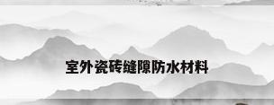 室外瓷砖缝隙防水材料