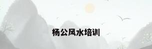 杨公风水培训