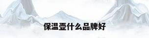 保温壶什么品牌好