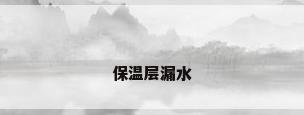 保温层漏水