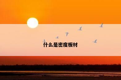 什么是密度板材