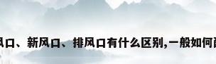 空调出风口、回风口、新风口、排风口有什么区别,一般如何配置和安装_百 ...