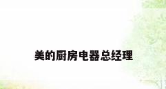 美的厨房电器总经理
