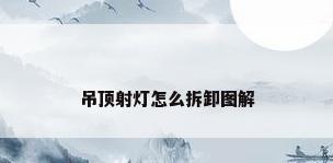 吊顶射灯怎么拆卸图解