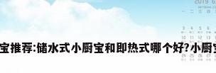 2023年小厨宝推荐:储水式小厨宝和即热式哪个好?小厨宝有必要吗...