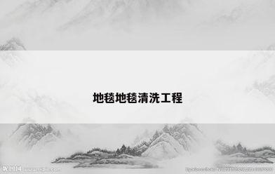 地毯地毯清洗工程