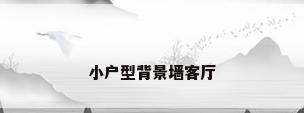 小户型背景墙客厅