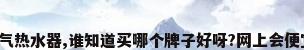 我想买一台天然气热水器,谁知道买哪个牌子好呀?网上会便宜一点吗?_百 ...